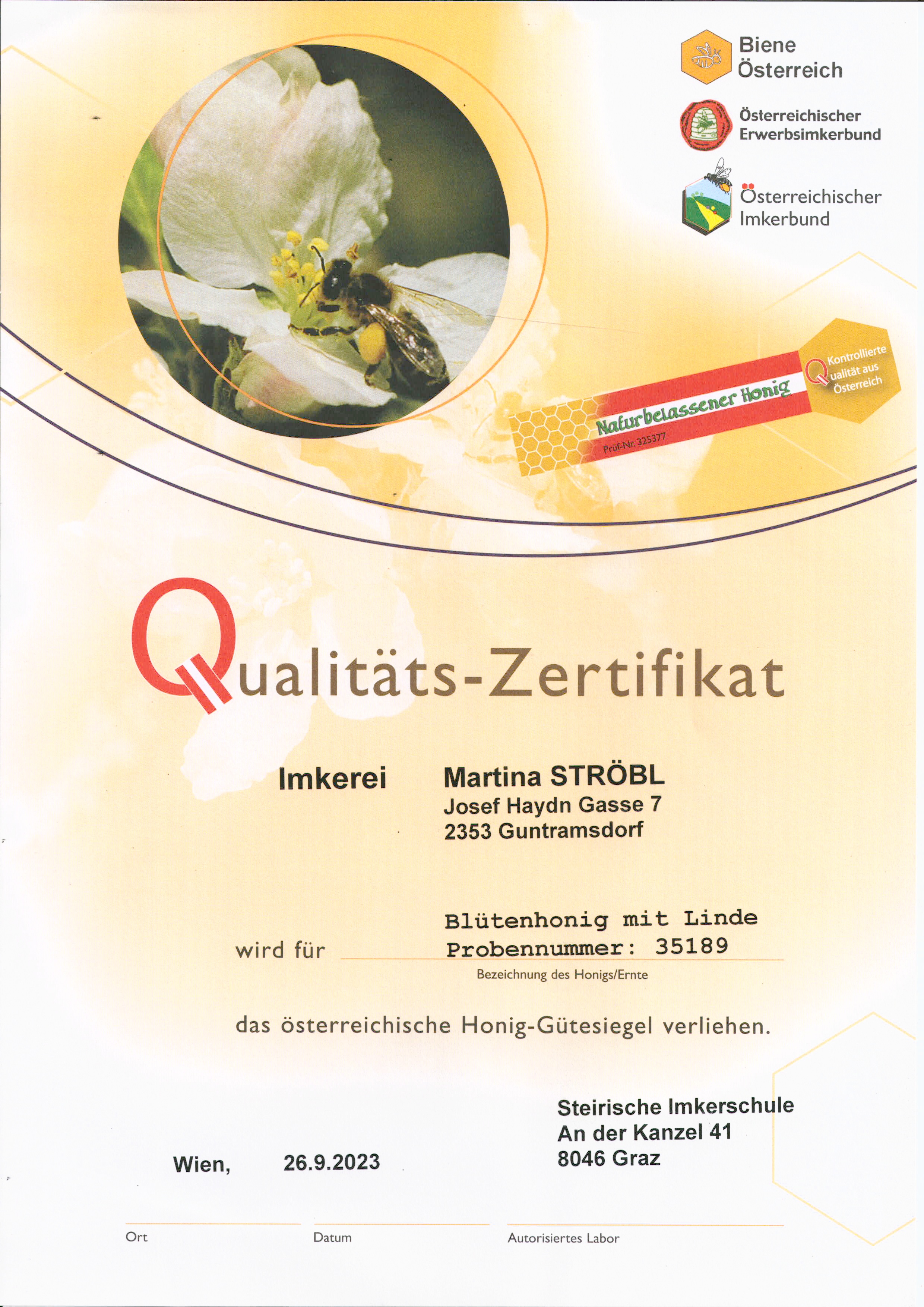 Zertifikat LRo-23-2
